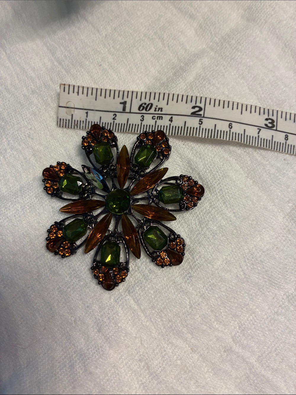 Autumn Colors Rhinestone Brooch - Picture 4 of 4